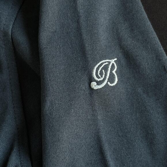 Straight Down Polo Shirt Mens XL Gray Long Sleeve Pullover B Logo Golf Casual - Picture 4 of 8